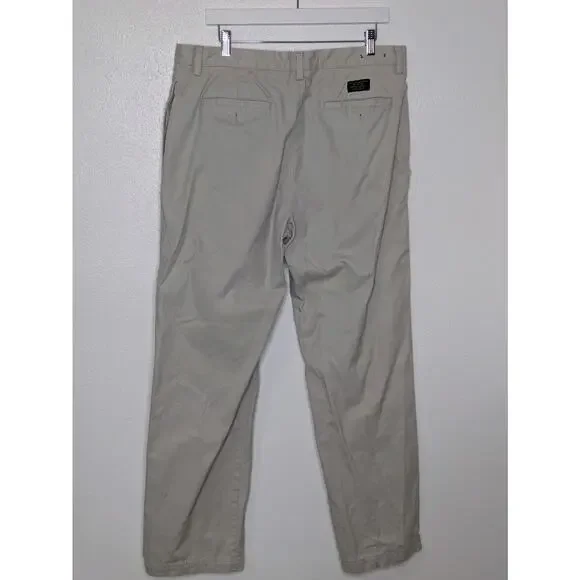 Banana Republic Pants Mens 36 X 34 Gavin Straight Fit Chino Beige Flat Front - Picture 2 of 9